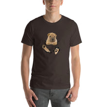 Load image into Gallery viewer, Cute bulldog pocket Unisex T-Shirt